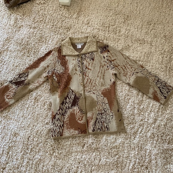 Vintage sparkle button up sweater - Picture 2 of 7